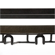 Pemberly Row Contemporary Black Metal And Glass Two Tier Bar Cart