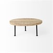 Pemberly Row Round Decorative Display Stand in Black And Black