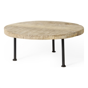 Pemberly Row Round Decorative Display Stand in Black And Black