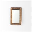 Pemberly Row 12Lx2W X7H Small Brown Wood Frame Rectangular Wall Mirror