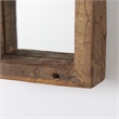 Pemberly Row 12Lx2W X7H Small Brown Wood Frame Rectangular Wall Mirror