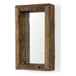 Pemberly Row 12Lx2W X7H Small Brown Wood Frame Rectangular Wall Mirror