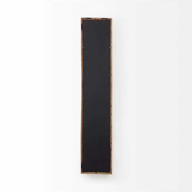 Pemberly Row 12Lx2Wx59H Brown Wood Frame Rectangular Wall Mirror