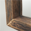 Pemberly Row Contemporary 28x48 Brown Wood Frame Rectangular Wall Mirror