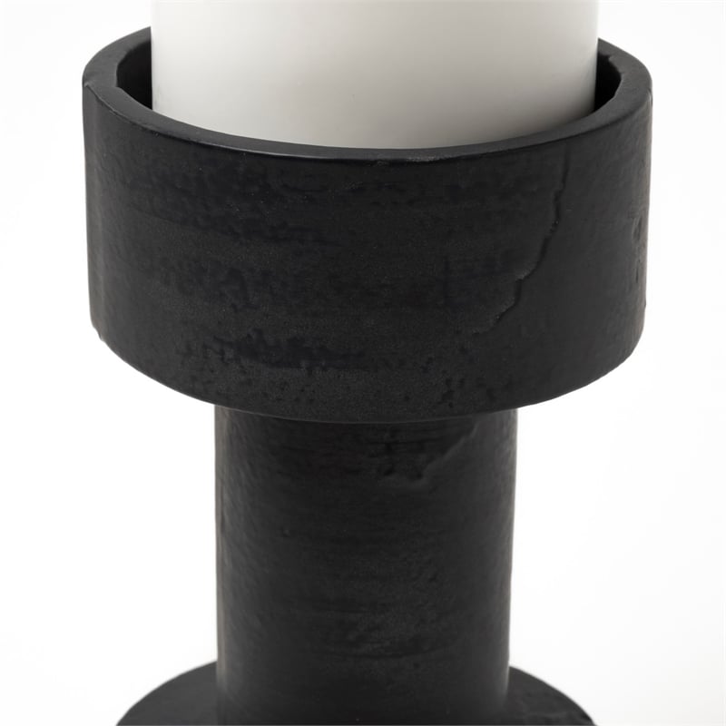 Pemberly Row 3.9Lx3.9Wx10.6H Black Metal Table Candle Holders