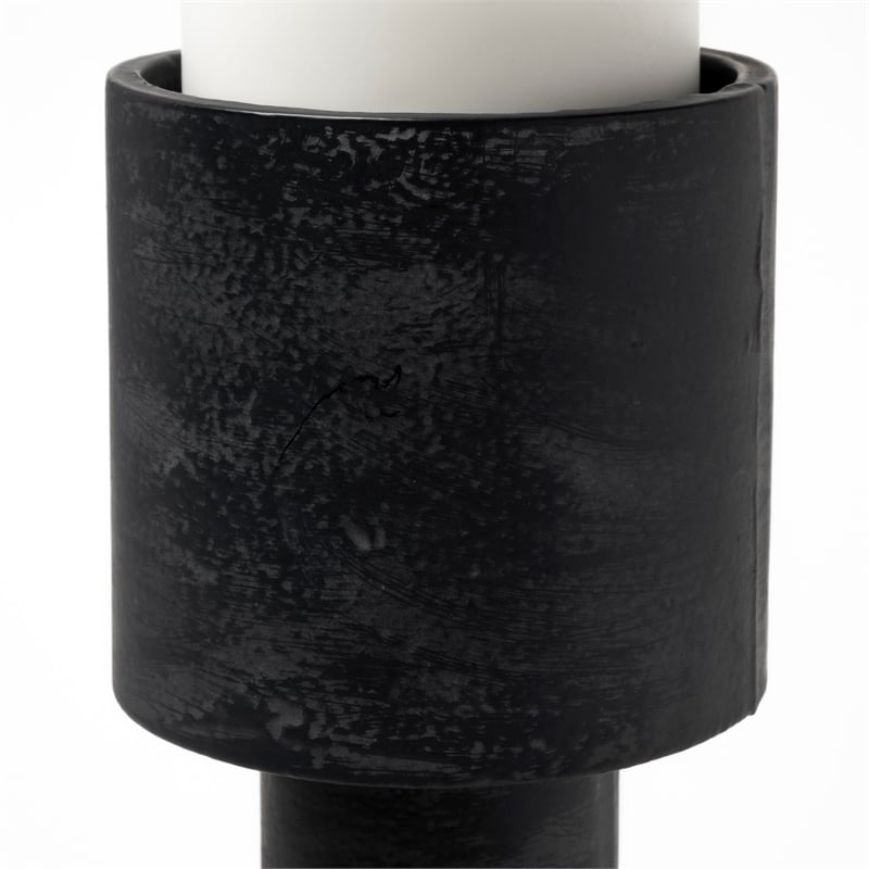 Pemberly Row 3.9Lx3.9Wx10.6H Black Metal Table Candle Holders