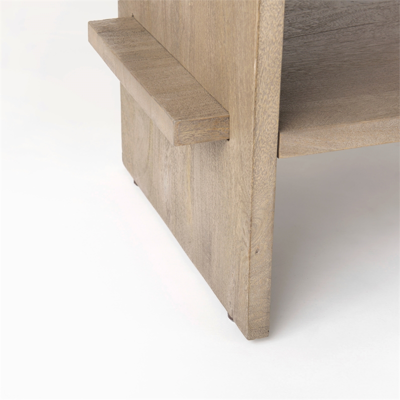 Pemberly Row Modern / Contemporary Light Gray Wood Console Table
