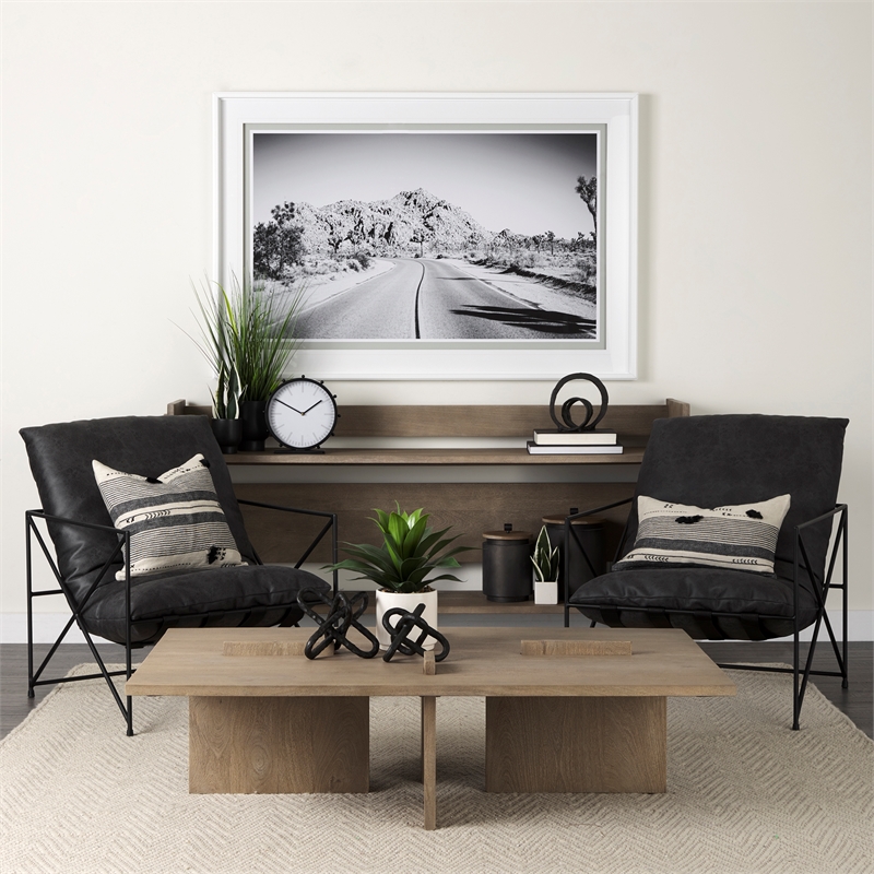 Pemberly Row Modern / Contemporary Light Gray Wood Console Table