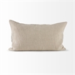 Pemberly Row 13Lx21W Beige And Black Fabric Plaid Decorative Pillow Cover