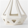 Pemberly Row Contemporary 7.7Lx7.7Wx9.4H White Geometric Ceramic Object