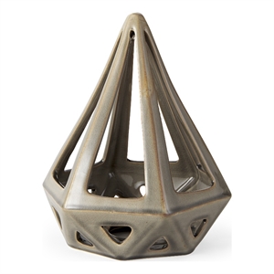 Pemberly Row Contemporary 7.7Lx7.7Wx9.4H Bronze Geometric Ceramic Object