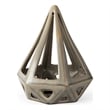 Pemberly Row Contemporary 7.7Lx7.7Wx9.4H Bronze Geometric Ceramic Object