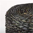 Pemberly Row 17.7Lx17.7Wx17.7H Black Cornhusk And Water Hyacinth Round Pouf