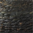 Pemberly Row 17.7Lx17.7Wx17.7H Black Cornhusk And Water Hyacinth Round Pouf