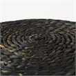 Pemberly Row 17.7Lx17.7Wx17.7H Black Cornhusk And Water Hyacinth Round Pouf