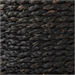 Pemberly Row 17.7Lx17.7Wx17.7H Black Cornhusk And Water Hyacinth Round Pouf