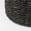 Pemberly Row 17.7Lx17.7Wx17.7H Black Cornhusk And Water Hyacinth Round Pouf