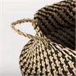 Pemberly Row Light/Dark Brown Cross Patterend Belly Seagrass Basket in Set of 3