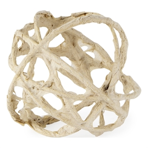 Pemberly Row 4.5Lx4.5Wx4.5H Small Beige Decorative Metal And Paper Object