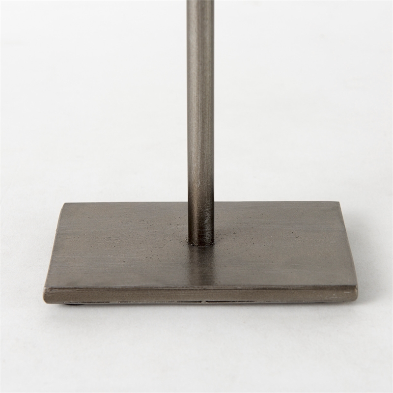 Pemberly Row 7.5Lx3Wx13.2H Small Studded Hoop Object in Gunmetal