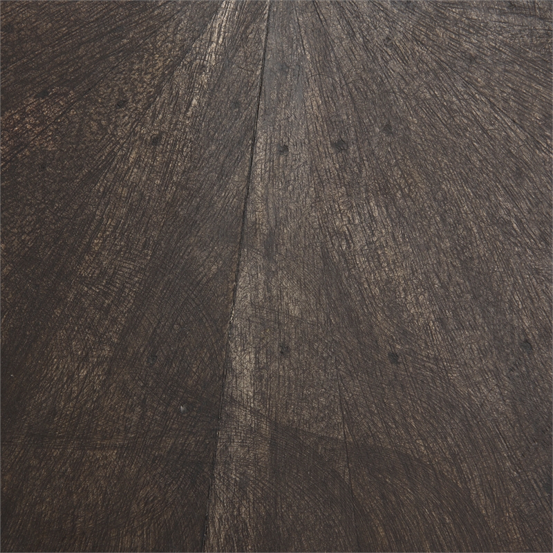 Pemberly Row 20.5Lx20.5Wx24.4H Brown Wood with Black Metal End Table