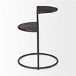 Pemberly Row 20.5Lx20.5Wx24.4H Brown Wood with Black Metal End Table