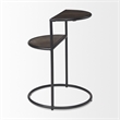 Pemberly Row 20.5Lx20.5Wx24.4H Brown Wood with Black Metal End Table