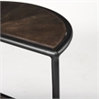 Pemberly Row 20.5Lx20.5Wx24.4H Brown Wood with Black Metal End Table