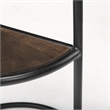 Pemberly Row 20.5Lx20.5Wx24.4H Brown Wood with Black Metal End Table