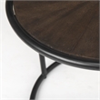 Pemberly Row 20.5Lx20.5Wx24.4H Brown Wood with Black Metal End Table