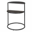 Pemberly Row 20.5Lx20.5Wx24.4H Brown Wood with Black Metal End Table