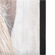 Pemberly Row Contemporary Horse Fringe Painting On Wood in Blue