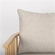 Pemberly Row Beige Fabric with Light Brown Wood Accent Chair