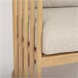 Pemberly Row Beige Fabric with Light Brown Wood Accent Chair
