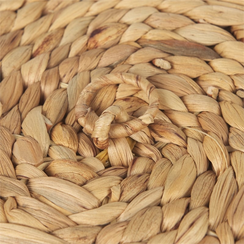 Pemberly Row Set of 3 Nesting Water Hyacinth Boxes With Lids in Brown