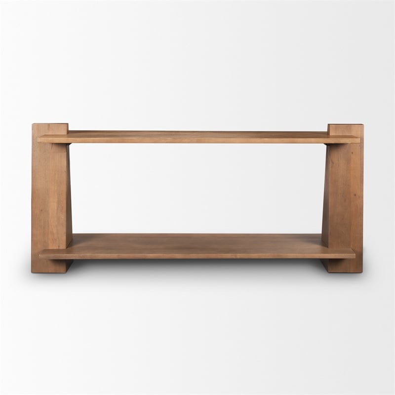 Pemberly Row Modern / Contemporary Medium Brown Wood Console Table