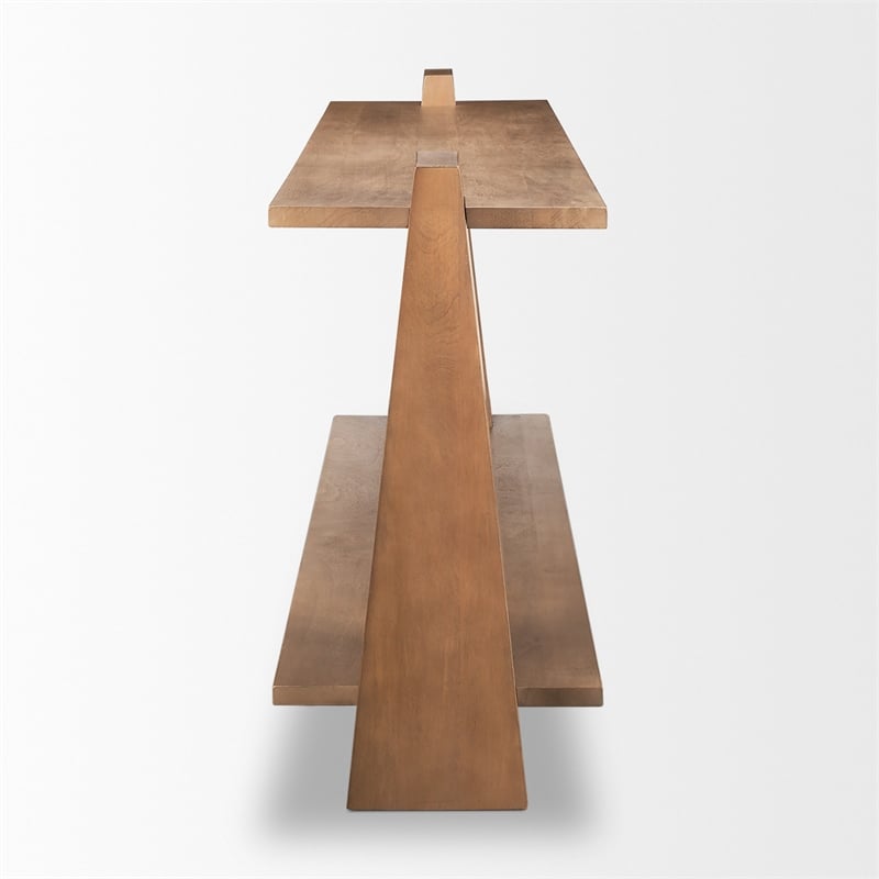 Pemberly Row Modern / Contemporary Medium Brown Wood Console Table