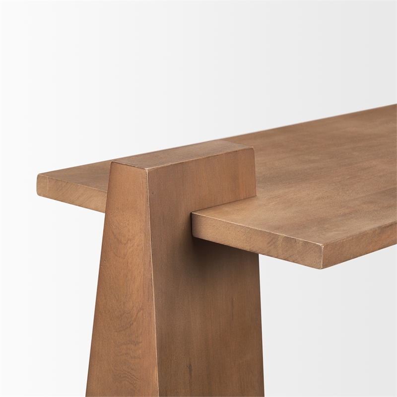 Pemberly Row Modern / Contemporary Medium Brown Wood Console Table