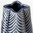 Pemberly Row Contemporary Small Dark Navy Gloss Ceramic Vase