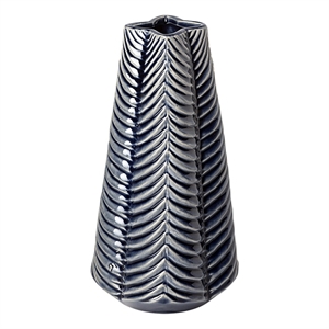 Pemberly Row Contemporary Small Dark Navy Gloss Ceramic Vase