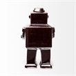 Pemberly Row Contemporary 4Lx3W Bronze Polished Robot in Silver