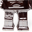 Pemberly Row Contemporary 4Lx3W Bronze Polished Robot in Silver