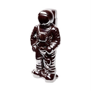 Pemberly Row Contemporary 4Lx4W Bronze Electroplated Astronaut in Silver