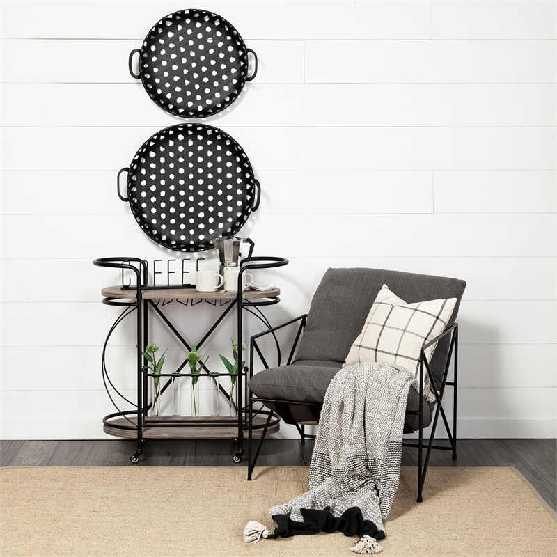 Pemberly Row Modern / Contemporary Coffee 15Lx1W Black Metal Sign