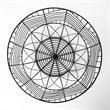 Pemberly Row Set of 2 Black Metal Geometric Mesh Bowls in Black/White