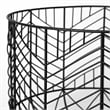 Pemberly Row Set of 2 Black Metal Geometric Mesh Bowls in Black/White