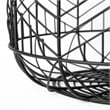 Pemberly Row Set of 2 Black Metal Geometric Mesh Bowls in Black/White
