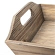 Pemberly Row Contemporary Set of 2 Natural Wooden Trays in Brown