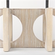 Pemberly Row Natural Wood with Black Metal Candle Holders in Brown