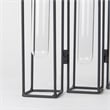 Pemberly Row 13.4Lx2.5Wx11H Metal And Glass Decorative Accent in Black